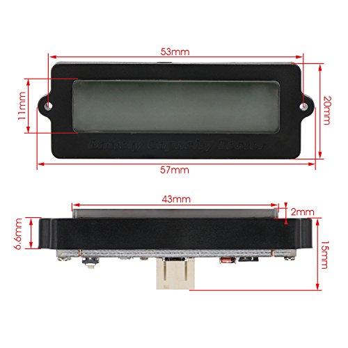 DROK Battery Meter 12V, Marine RV Battery Capacity Volt Monitor, Voltage Indicator Gauge For Iron Phosphate Lithium Battery