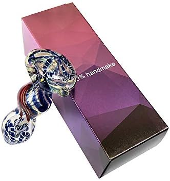 DUEPLAY SHOP ortable Glass Art Tube Handcrafted 4.2 inch (red 1)