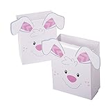 Fun Express Easter Bunny Rabbit Shaped Party Favor Boxes - 12 Pieces