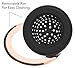 COOK with COLOR Sink Strainer, Kitchen Sink Drain Strainer, Easy to Clean Silicone Drain Basket with Copper Rim (Black)
