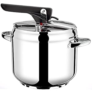 Pintinox Drukpot serie First van roestvrij staal, nikkelvrij, geschikt voor inductie, met 4 veiligheidssystemen, 5 liter