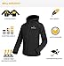 ORORO Women's Slim Fit Heated Jacket with Rechargable Battery, Heated Coat with Detachable Hood (Black,L)