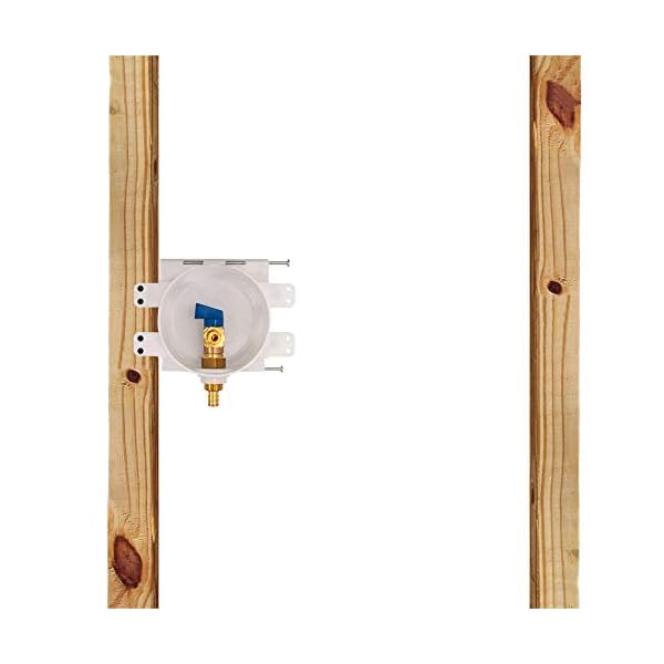 Eastman 60238 Round Mini Icemaker Outlet Box, 1/2" PEX Inlet, White