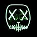 JBNEG Frightening Wire Halloween Cosplay LED Light up Scary Mask for Festival Parties, Green