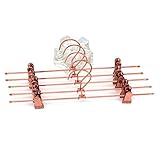 Koobay 10PS/LOT 14“ Shiny Metal Rose Copper Gold Clips Pants Hangers Trousers / Skirt Hang rack with Swivel Hook