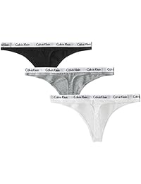 Calvin Klein Women's Carousel Logo Cotton Thong Panty 3 Pack