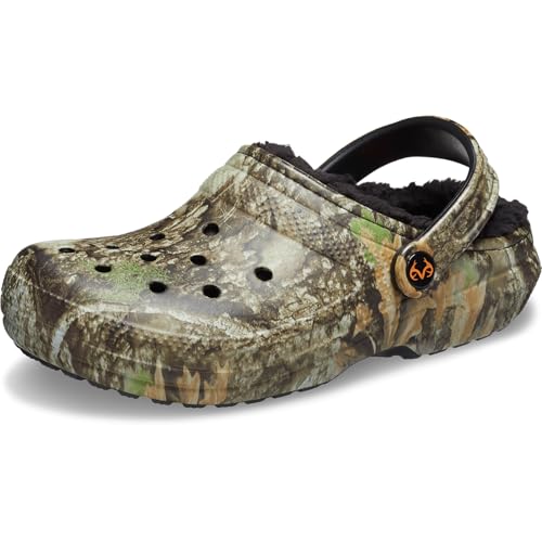 Crocs Unisex Classic Lined Realtree Clog, Khaki/Multi, 13 Women/11 Men at Amazon