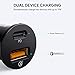 AUKEY USB C PD Car Charger, 21W Power Delivery, 5V/3A When Both Ports Used Together, Adapter for Google Pixel 3/3 XL, iPhone Xs/XS Max, Samsung Galaxy S9 / S10, iPhone X / 11/11 pro and More