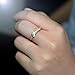 Jsely Fashion Cute Bow Ring Knot CZ 18k Gold Plated Eternity Band Engagement Promise Rings for Women Girls, (Gold, 6)