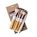Olivia Layne Natural Bamboo Makeup Brush Collection, Eco-Friendly, Highlighting Face Set, 100% Vegan and Cruelty-Free, Includes Bonus Carry Case