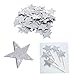 2 Packs Glitter Silver Five Stars Paper for Wedding party, Table Confetti, Festival Items & Party Props, Gold Glitter Paper Confetti (200pcs of 1