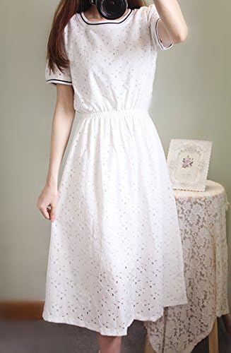 Amazon Co Jp レディースワンピース 夏ワンピース 上品 ナチュラル リンネル シャツワンピ 服 レディース ナチュリラ ワンピ 半袖 森ガール 大人カジュアル 夏ワンピ 細身 かわいいワンピース ホワイト 服 ファッション小物