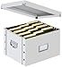 Snap-N-Store Letter and Legal Size File Box, Interior Dimensions 9.5 x 14.75 x 12.25 Inches, White (SNS01808)