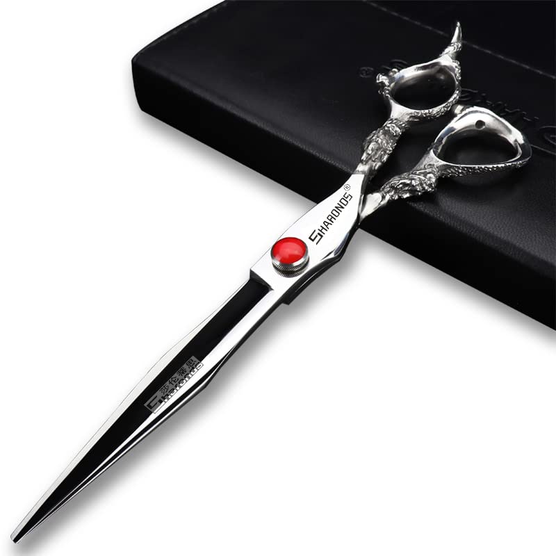 7/8-inch Personalized Scissors Salon Hairstyle Scissors Stainless Steel Hair Styling Tools (8-inch Flat Shear)