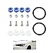 Amooca Blue Finish JDM Quick Release Fasteners for Car Bumpers Trunk Fender Hatch Lids Kit