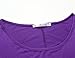 JollieLovin Women Plus Size Short Sleeve Summer Long Tunic Tops Loose Fit T-Shirt to Wear with Leggings(Large,Deep Purple)