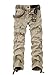 OCHENTA Men's Cotton Washed Multi Pockets Military Cargo Pant #3380 Khaki 34