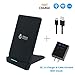Fast Wireless Charger (with QC 3.0 Adapter Type-C Cable) 3 Coils Qi 10W Fast Wireless Charging Foldable Stand Compatible with iPhone X XR XS XS Max 8/8+ Galaxy s9/s9+ Note 9/8 S8/S8+ S7/S7 Edge etc
