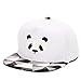 King Star Men Solid Flat Bill Hip Hop Snapback Baseball Cap Panda-White