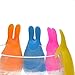 Cosmos Pack of 4 Assorted Colors Rabbit Shape Silicone Tea Bag Holder Clip for Cup Mug