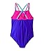 Speedo Girl's Swimsuit One Piece Solid Cross Back Multi Straps