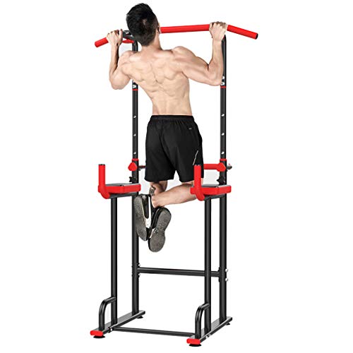 Power Tower Pull Up Bar, Adjustable Height Pull Up Dip Station
