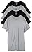 Fruit of the Loom Mens 4Pack TALL Black-Grey Crewneck T-Shirts Undershirt XL