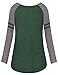 Larenba Women Raglan Sleeve Breastfeeding Shirt Color Block Nursing Tops