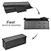 AMOOLY XL Faux Leather Folding Storage Ottoman Bench, 43 inch Storage Chest Footrest Padded Seat Black