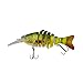 Rose Kuli Life Like Hard Body Swim Multi Jointed Hard Fishing Lure Hook Size #6 Multicoloured 3.8