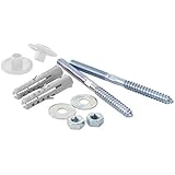 Wall Mounted Basin Fixing Kit 120mm Screws Plug Washer Bathroom Sink Fitting | UK