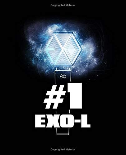 #1 Exo-L: Kpop Fandom 150 Page 7.5 x 9.25" College Ruled Composition Notebook Exo Glowing Lightstick Journal Book