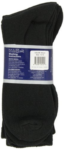 Diastar Comfy Feet Diabetic Socks, Black, 13-15, 3 pack
