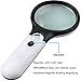 Magnifier 3 LED Light, Magnifying Lens handheld great for Jewelers, Magnifier brilliant for Reading