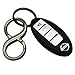 8 Shaped Business Premium Car Key Ring Chain Keychain Keyholder Organizer Buckle Clip with Detachable Loop(LB-KH-03, Space Gray)