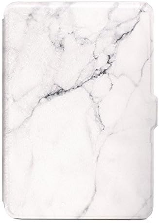 Leminimo Kindle Cover - Slim Fit Smart Marble Case with Auto Sleep/Wake for All-New Amazon Kindle (10th Gen - 2019 Release only - Will NOT fit Kindle Paperwhite or Kindle Oasis) (White Marble)