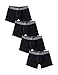 DAVID ARCHY Men's Briefs Bamboo Rayon Breathable Lightweight Briefs Super Soft Comfort Pouch Underwear No Fly in 4 Pack Black
