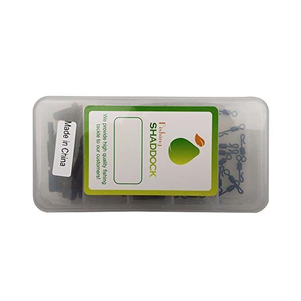 Shaddock-Fishing-90PCSBOX-Carp-Fishing-Set-Tail-Rubber-Lead-Clip-Rolling-Swivels-Quick-Change-Swivels-for-Carp-Fishing-Terminal-Tackle-Fishing-Accessories