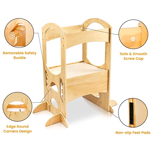 Toddler Tower, Kids Kitchen Step Stool, Kids Helper Stool Standing