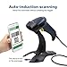 TEEMI 2D QR Barcode Scanner, USB Wired Virtual COM Port Handheld Omnidirectional Scanning, Digital Coupon Screen Code Driver License Scan for Mac OS and Android with OTG Adapter, Window PC, Linux