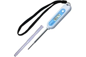 SHARPTEMP-V Veterinary Thermometer for Large Animals. Fast, Accurate Temperatures in 8-10 Seconds. Three-Inch Stainless-Steel Probe with Blunt Tip. Safe for All Farm Animals & Pets., White
