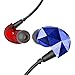 Sound Intone E6 Pro In-ear Headphones Sweatproof Sports Running Earbuds Noise Isolating Earphones with In-line Mic and Remote Control for Cellphones PC MP3 etc (red/blue)