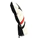 Majek Retro Golf Headcovers White Red and Black Vintage Leather Style 1 & 3 Driver and Fairway Head Cover Fits 460cc Drivers Classic Look