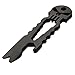 SUPOW(TM)1PCs Tactical EDC Stainless Steel Titanium Skeleton Key Stick/Multi-functional Hand Tools self-defense Equipment/Screwdriver Crowbar Wrench Opener Crowbar/Multi-functional Pocket Survival Tool/Skull Keychain Self-defense Forces Emergency Survival Kit (Black)