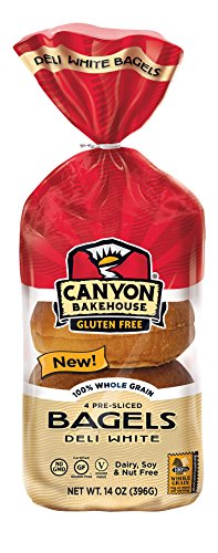 Canyon Bakehouse Gluten-Free Pre-Sliced Deli White Bagels, 14 Ounce