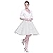Heroecol Womens Vintage 1950s Dresses Cross V Neck Short Sleeve 50s 60s Splice Style Retro Swing Cotton