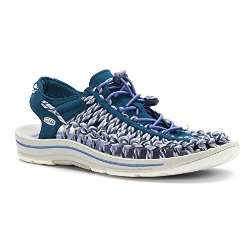 Keen women s uneek slice fade sandal, poseidon/periwink…