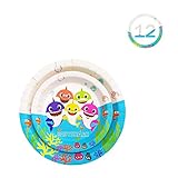 24 Baby Cute Shark Birthday 9 + 7 Inch Party Plates, Cake Paper Dessert Set, Doo Doo Decorations
