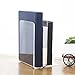 COLIBROX 2 Pairs/4 Pieces Plastic Acrylic Bookends with Round Corner, Clear Bookends for Books, Movies, DVDs, Magazines, Perfect for Bedroom Bookshelf Library School Office, Transparent, 7.3 x4.8 inch
