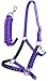 ProRider Nylon Horse Halter Nylon Padded Lead Rope Tack Purple Bling Rodeo 606162PR
